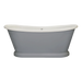 BC Designs Traditional Boat Bath, Acrylic Roll Top bespoke custom Painted Bathtub 1580mm x 750mm BAS063 in colour plummett