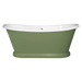 BC Designs Traditional Boat Bath Acrylic Roll Top Bespoke Custom Painted Bathtub 1700mm x 750mm BAC065 sap green