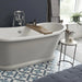 BC Designs Traditional Boat Bath Acrylic Roll Top Bespoke Custom Painted Bathtub 1700mm x 750mm grey