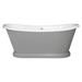 BC Designs Traditional Boat Bath Acrylic Roll Top Bespoke Custom Painted Bathtub 1800mm x 750mm BAS070 ultimate grey