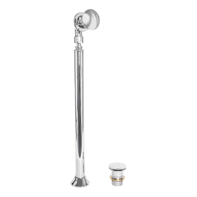 BC Designs Floor Mounted Overflow Pipe & Waste System chrome