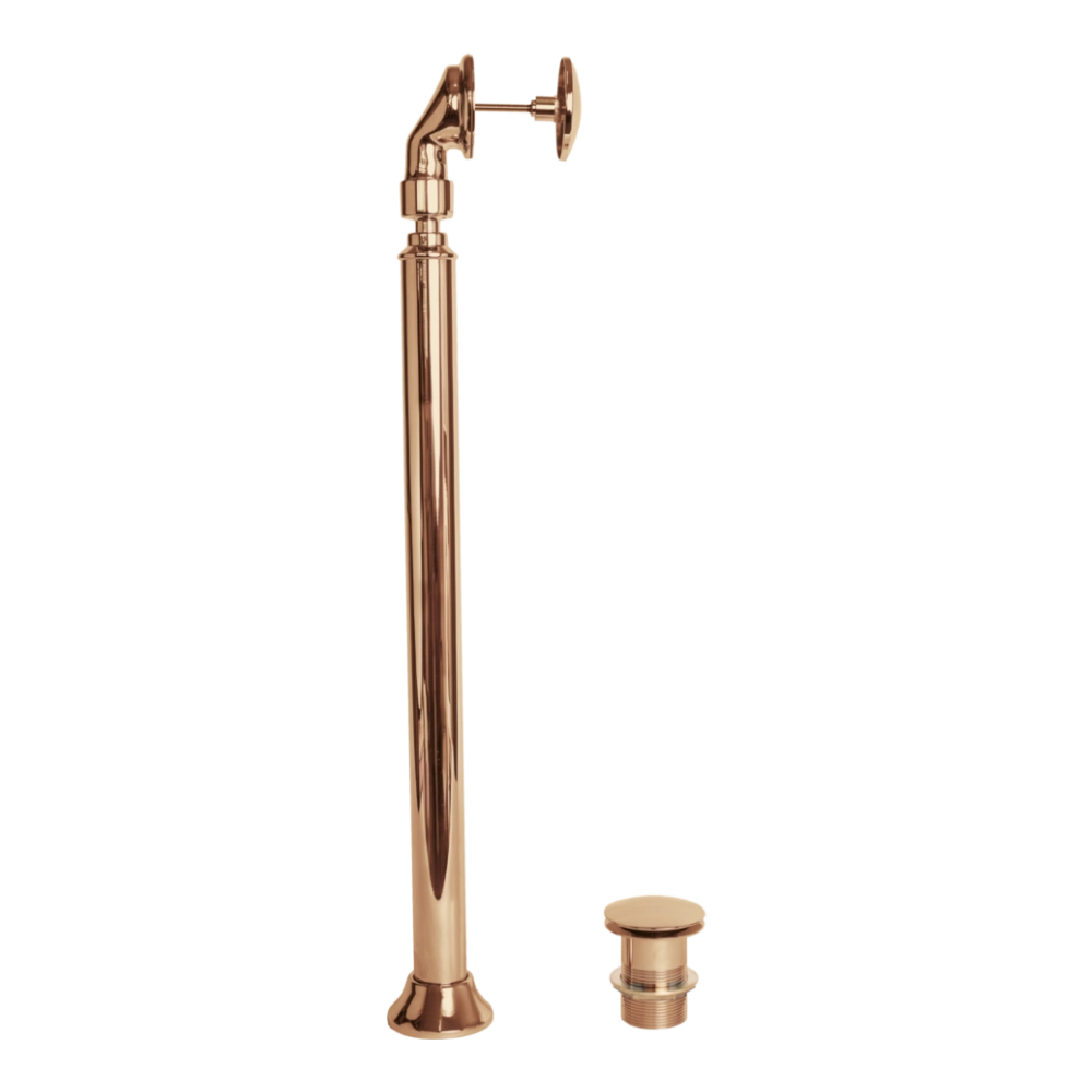 BC Designs Floor Mounted Overflow Pipe & Waste System copper