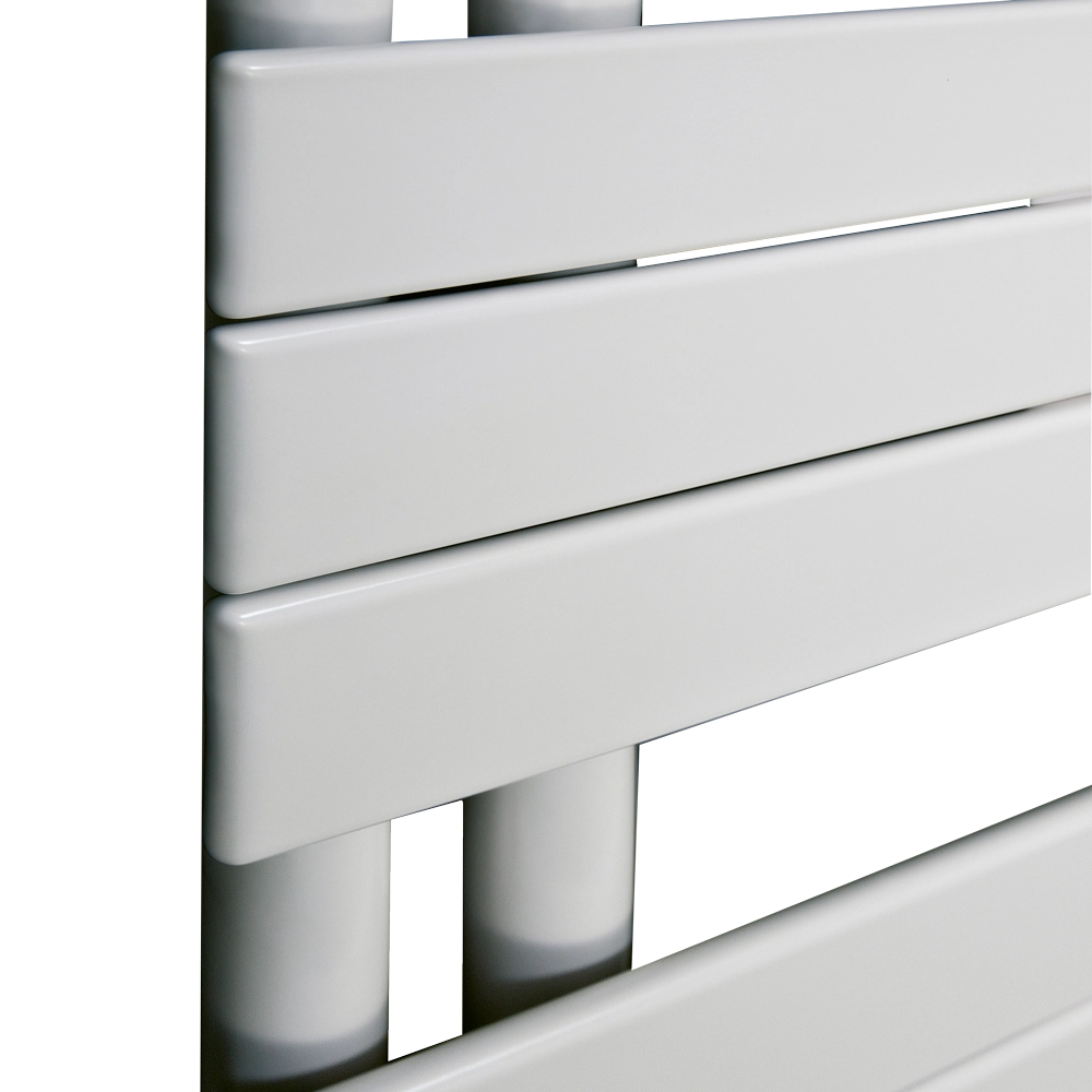 close up image of mars trium electro 1495mm x 600mm designer heated towel rail