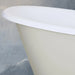 Hurlingham Prior Freestanding Cast Iron Bath, Roll Top Painted Bath With Feet 1720x680mm, side view