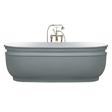BC Designs Aston Cian Bath, Silk Matt White Finish Luxury Bathtub 1720mm x 570mm BAB058
