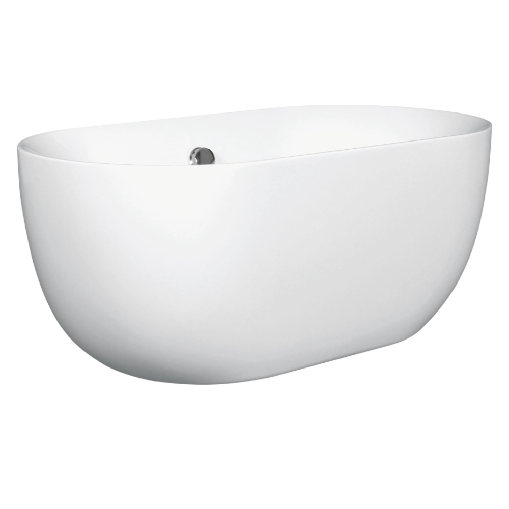 BC Designs Dinkee Acrylic Freestanding Small Bath, Gloss White, 1500x780mm