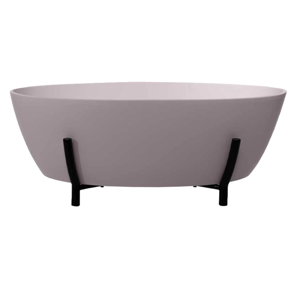 BC Designs Essex Cian Freestanding Bath, White & Colourkast Finishes 1510mm x 759mm satin rose