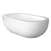 BC Designs Ovali Acrylic Bath, Double Ended Boat Bath, Polished White, 1805x850mm