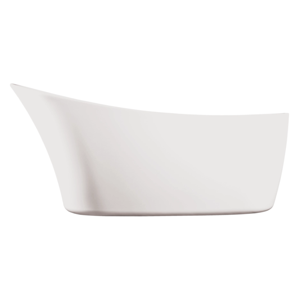 BC Designs Slipp Acrylic Freestanding Slipper Bath, Polished White, 1590x675mm