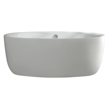 BC Designs Tamorina Acrylic Freestanding Bath, Double Ended Bath, Polished White, 1600x800mm