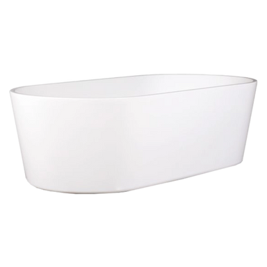 BC Designs Viado Acrylic Freestanding Bath, Double Ended Bath, Polished White, 1680x740mm
