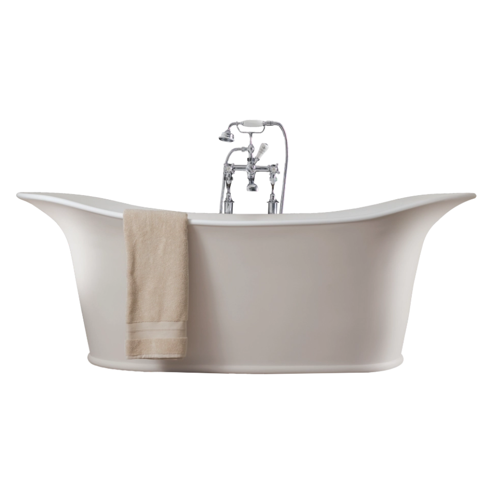 BC Designs Wivenhoe Cian Freestanding Bath 1800mm x 820mm in BAB056 BAB057 polished white or silk mat white finish