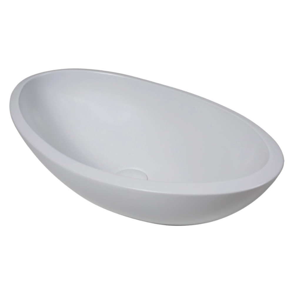 BC Designs Tasse Gio Cian Bathroom Wash Basin sink in polished white