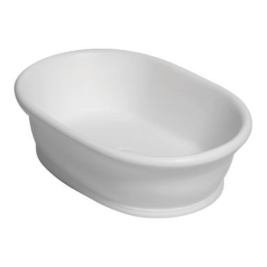BC Designs Bampton Aurelius Cian Countertop Bathroom Basin 535mm in polished white finish for vanity unit