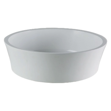 BC Designs Delicata Cian Bathroom Wash Basin width 550mm in polished white