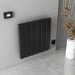 Carisa Notus Z Horizontal Aluminium Electric Radiator in a living space