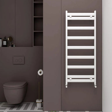 Carisa Soleil Aluminium Towel Radiator, in a bathroom space