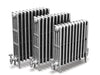 Carron Victorian 4 Column Cast Iron Radiators in heights 460mm, 760mm and 810mm in a silver finish with right hand profile