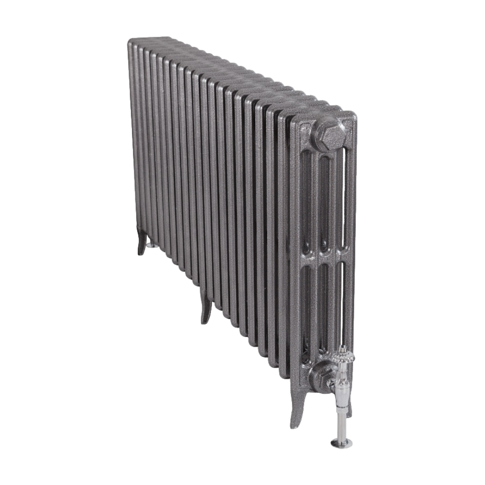 Carron Victorian 4 Column Cast Iron Radiator 660mm Height Special Finish with left side profile showing the columns clear background image