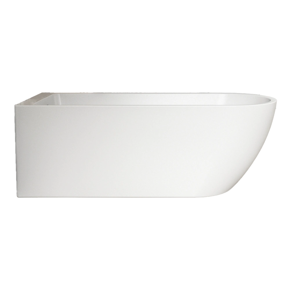 Charlotte Edwards Belgravia Back-To-Wall Bath, gloss white with clear background