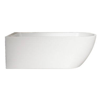 Charlotte Edwards Belgravia Back-To-Wall Bath, gloss white with clear background