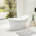Charlotte Edwards Ersa Small Freestanding Bath, gloss white in a bathroom space