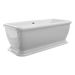 Charlotte Edwards Henley Freestanding Bath, gloss white with clear background