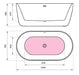 Charlotte Edwards Belgravia Bespoke Painted Freestanding Bath 1200x700mm specification drawing