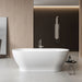 Charlotte Edwards Elara Acrylic Freestanding Bath, front facing white gloss bathtub