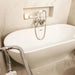 Charlotte Edwards Elara Acrylic Freestanding Bath, birds eye view of white gloss bathtub