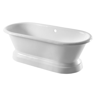 chaumont freestanding bath in white with clear background large bathtub