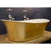 Hurlingham Cast Iron Bateau Basin, Painted, Hand gold Gilded Wash Basin, 620x215mm