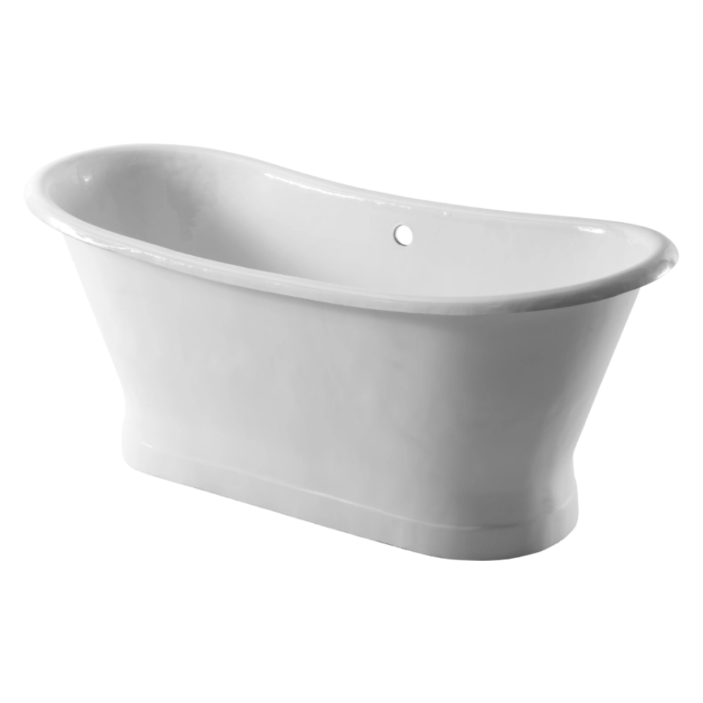 lyon arroll large freestanding white bath with clear background simple design