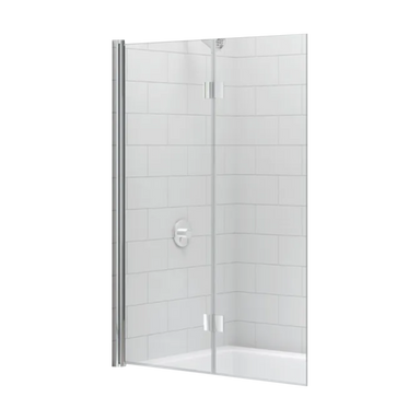 Merlyn 2 Panel Folding Bath Screen clear background image