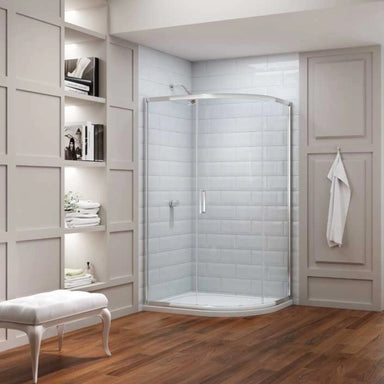 Merlyn 8 Series 1 Door Offset Quadrant in a bathroom space