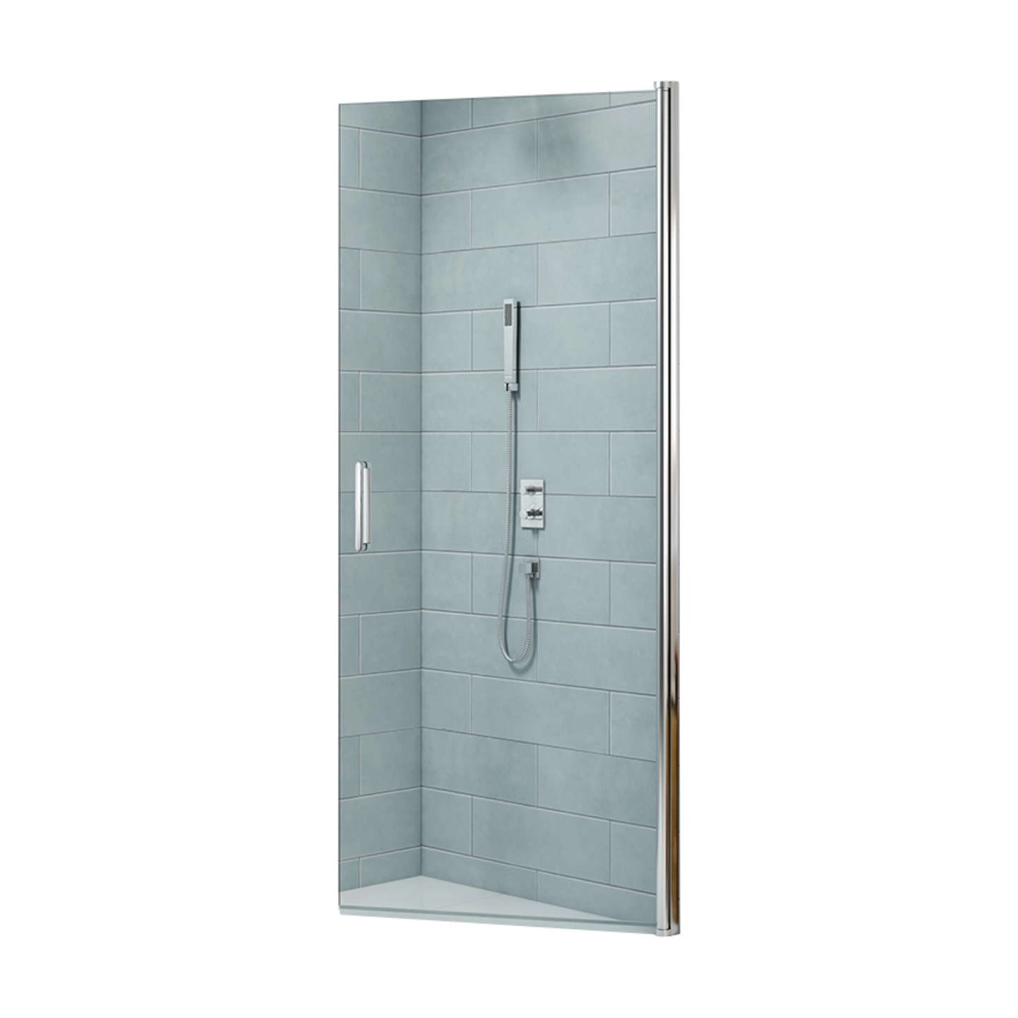 Merlyn 8 Series Frameless Pivot Shower Door Single, clear background image