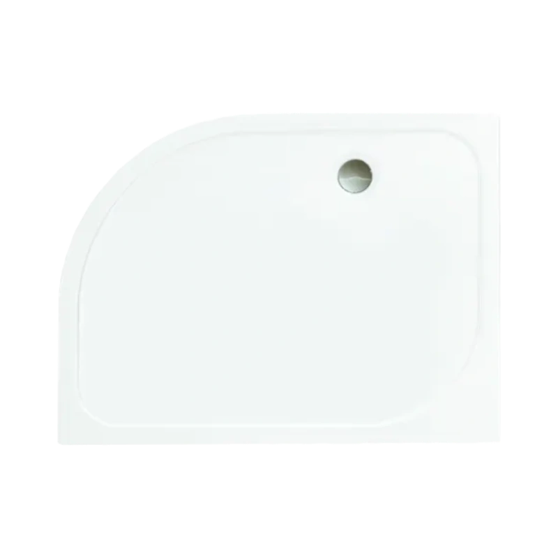 Merlyn MStone offset quadrant Shower Tray in white, right hand side clear background image