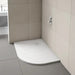 merlyn truestone offset quadrant shower tray white, lifestyle image