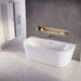 Tissino Angelo Double Ended D-Shape Acrylic Bath, Back To Wall, White 1700mm x 800mm within lifestyle image