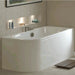 Tissino Angelo Double Ended J Acrylic Bath, Back To Wall, White Length 1600mm x width 700mm lifestyle image