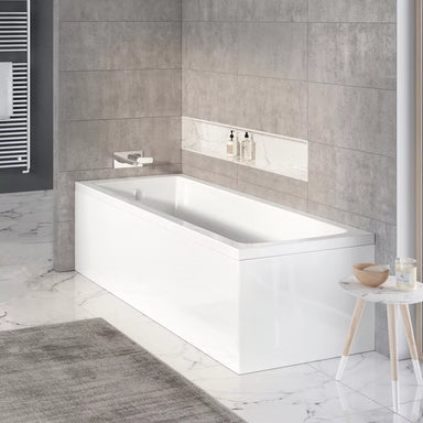 Tissino Lorenzo Premium Single Ended Acrylic Bath 1600mm x 700mm TLO-501 / TLO-511 with modern bathroom