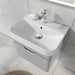 Tissino Loretto Basin Unit Furniture, 570mm side view fixed to a wall in a bathroom
