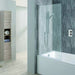Tissino Messina Single Panel Rectangular Bath Screen in a bathroom space
