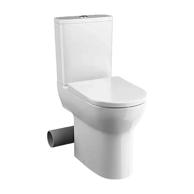 Tissino Nerola Closed Coupled Comfort Height Pan, Cistern - Left Hand Pan Cut wrapover seat, clear background image