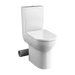 Tissino Nerola Closed Coupled Comfort Height Pan, Cistern - Left Hand Pan Cut wrapover seat, clear background image