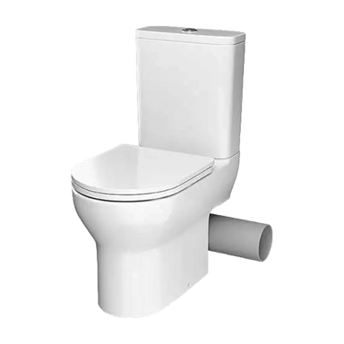 Tissino Nerola Rimless Closed Coupled Pan, Cistern WC - Right Hand Pan Cut, slimline seat clear background image