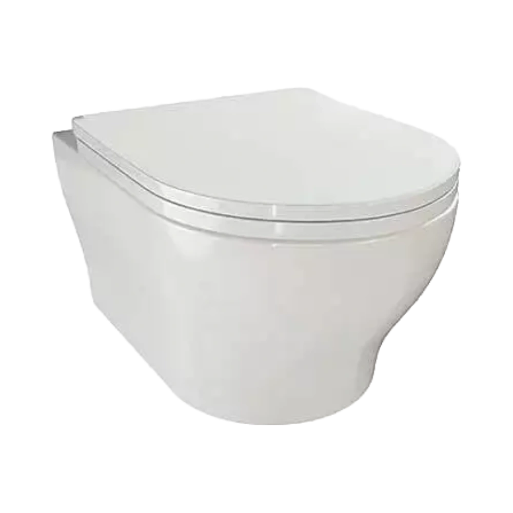 Tissino Nerola Rimless Wall Hung Pan, WC, slimline seat clear background image