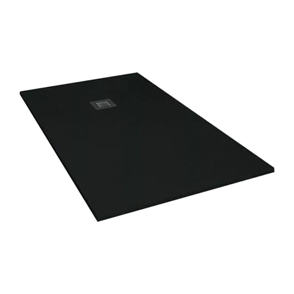 Tissino Giorgio2 Square / Rectangular Slate Shower Tray, Width 1000mm black
