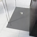 Tissino Giorgio2 Rectangular Shower Tray, 4 Slate Finishes - Width 700mm, grey in a bathroom space