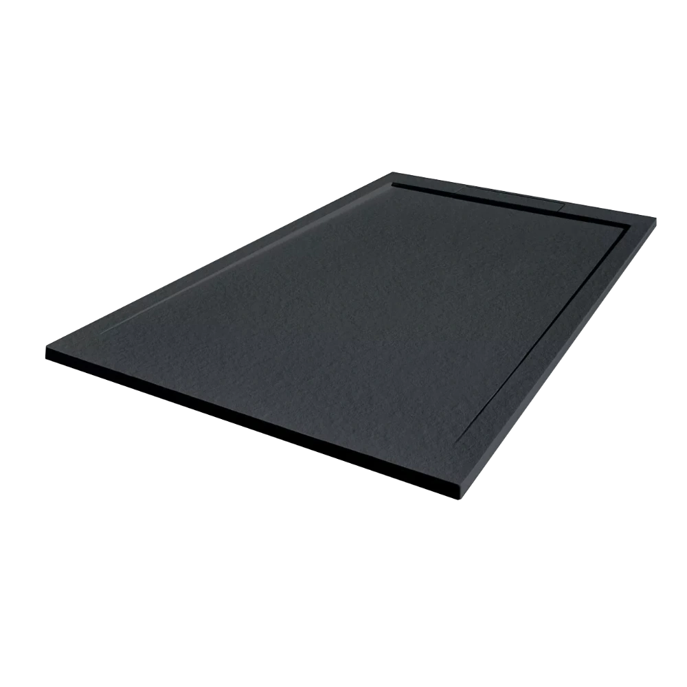 Tissino Giorgio Lux Square/Rectangular Shower Tray, W 1000mm graphite side view